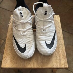 Nike White Sneakers with Black Accents